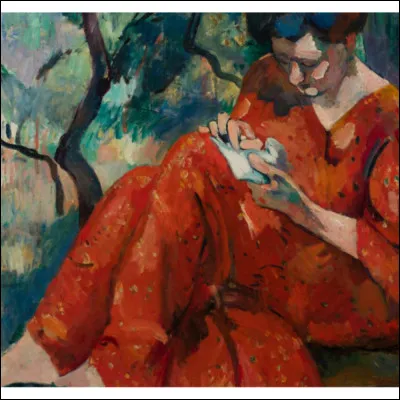 Qui a représenté "La Couseuse à la robe rouge" ?