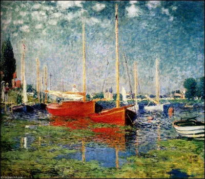 Qui a peint "Les bateaux rouges, Argenteuil" ?