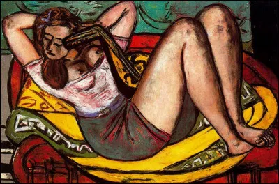 Voici "Femme à la mandoline, jaune et rouge" de l'artiste :