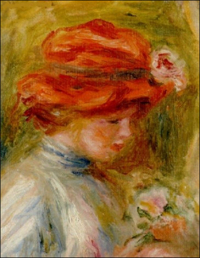 Sa toile se nomme "Femme au chapeau rouge" :