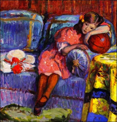 Qui est le peintre de cette "Jeune fille au ballon rouge" ?