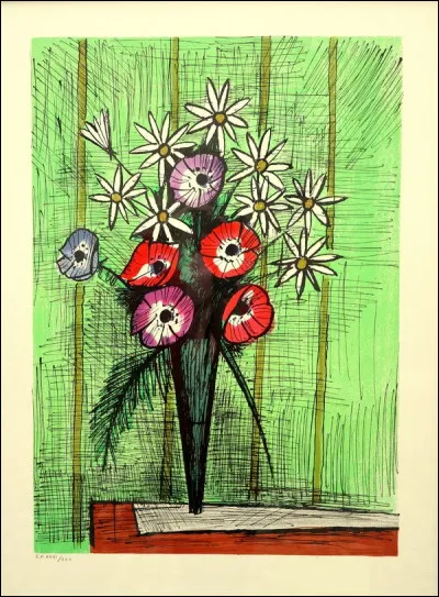 Qui a peint "Bouquet au fond vert" ?