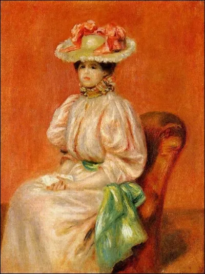 Qui a fait le portrait de cette "Femme assise avec une ceinture verte" ?