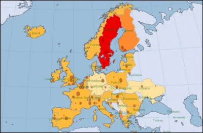 Quelle est la superficie de la Suède ?