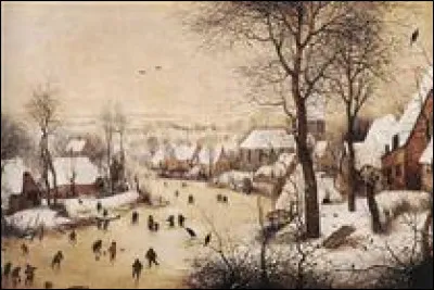 Qui a peint "Paysage d'hiver avec des patineurs et un piège à oiseaux" ?