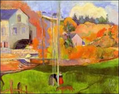 Qui a peint "Un paysage breton. Moulin de David" ?