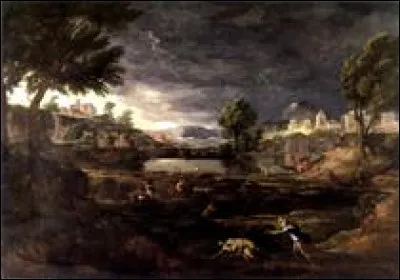 Qui a peint "Paysage orageux avec Pyramus et Thisbe" ?