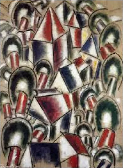 Qui a peint "Maisons dans le paysage des arbres n ° 3" ?