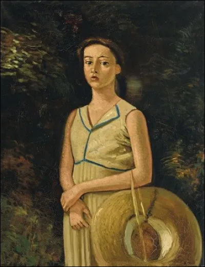 Qui a réalisé le "Portrait de Geneviève portant un chapeau de paille" ?