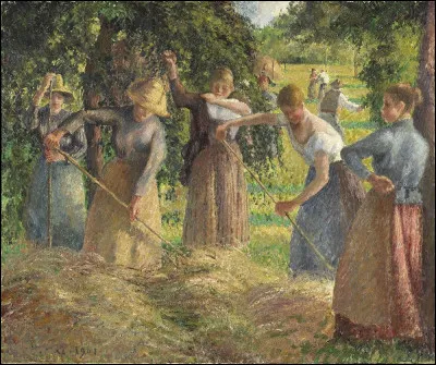 Qui a représenté "La Fenaison à Éragny" ?