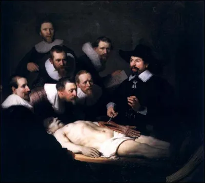 C'est &eacute;galement l'&eacute;poque des amphith&eacute;&acirc;tres de dissection, ou encore th&eacute;&acirc;tres anatomiques, qui rassemblaient alors m&eacute;decins et &eacute;tudiants, mais &eacute;galement simples curieux venus assister &agrave; une dissection publique. Qui est l'auteur de ce tableau &laquo; La Le&ccedil;on d'anatomie du docteur Tulp &raquo; ?