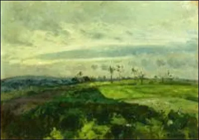 Qui a peint "Paysage vallonné en hiver" ?