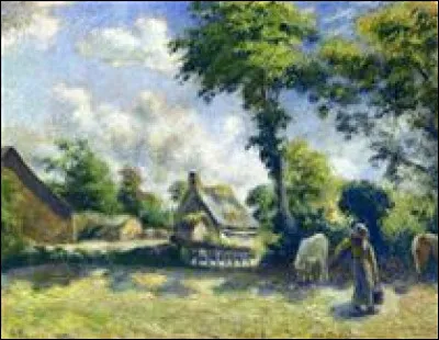 Qui a peint "Paysage à Melleray, femme portant de l'eau aux chevaux" ?