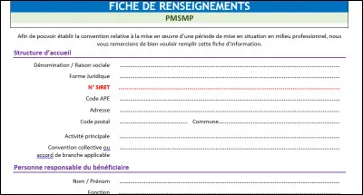 Ma conseillère GJ m'a donné une fiche de renseignements pour l'immersion en entreprise, à quoi sert-elle ?