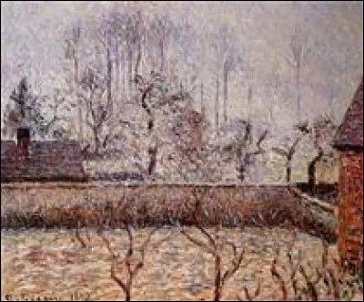 Qui a peint "Paysage, givre et brouillard, Eragny" ?