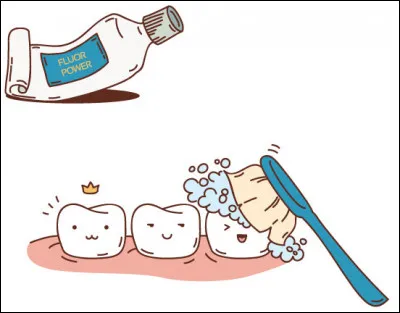 Que met-on sur la brosse les dents ?