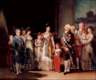 Qui est le peintre de cette toile reprsentant la famille de Charles IV ?