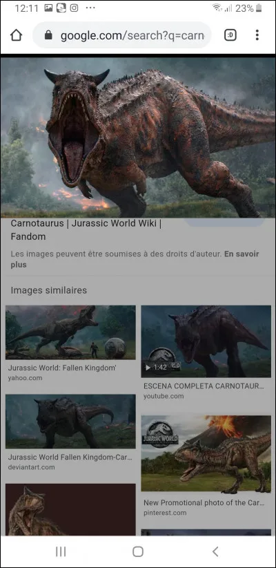 Quel dinosaure a tué le T.rex pour sauver Owen Grady, Claire Dearing et Franklin Web ?