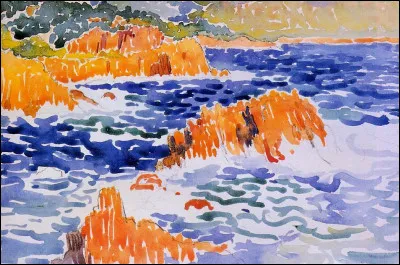 Qui a peint "Les Rochers rouges au Trayas" ?