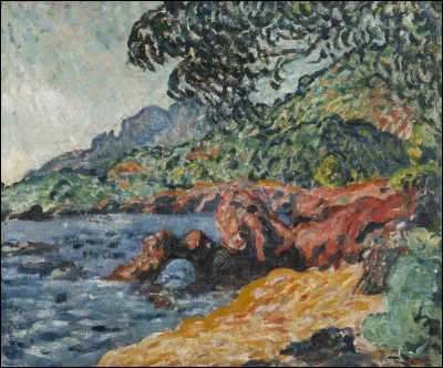 Qui est le peintre des "Rochers rouges à Anthéor" ?