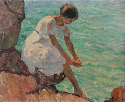 À qui est le tableau intitulé "Sur les rochers à Agay" ?