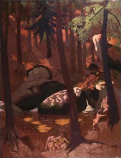 Qui a peint "Rochers et Mare" ?