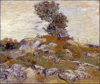 Son tableau s'appelle "Rochers avec chêne" :