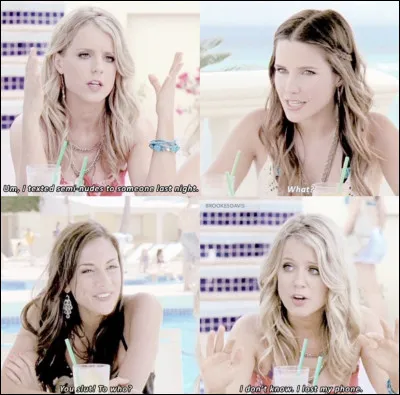 Lors du voyage à Puerto Rico, à qui Lauren a-t-elle accidentellement envoyé des photos d'elle dénudée ?