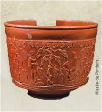 Je suis une céramique fine, à pâte rouge et engobe brillant, et décor moulé...