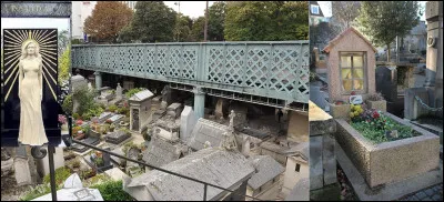 Allons au « Champ du Repos ». Nous pourront « voir » Philippe Castelli, Dalida, Michel Galabru, La Goulue (Louise Weber), Sacha Guitry, Louis Jouvet, Jeanne Moreau, Vaslav Nijinsky, Jacques Offenbach, François Truffaut préparer leur prochain spectacle sans Émile Zola qui a du déménager. Ils sont sous la surveillance du bourreau Charles-Henri Sanson !
Où sommes-nous (1 réponse) ?