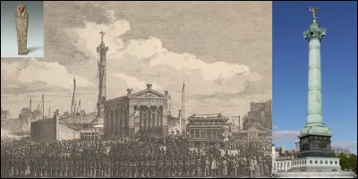 Restons sur la place de la Bastille ! Au sein de ce cimetière, certaines personnes inhumées n'auraient rien à y faire ! Merci au « petit caporal » qui nous a donné sa citation 40 fois séculaires.
Bien que cela soit probablement une légende urbaine, qui serai(en)t inhumée(s) avec les héros de la question précédente (1 réponse) ?