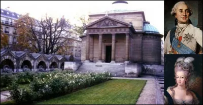 En ce lieu, un roi et une reine furent inhumés avec 1373 autres victimes de la « bascule à Charlot ». Ce roi et cette reine n'y restèrent enterrés que peu d'années, son frère puîné les fit inhumer à Saint-Denis.
Où sommes-nous et qui sont ce roi et cette reine (1 réponse) ?