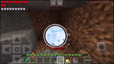 On ne peut pas mourir dans le mode créatif.