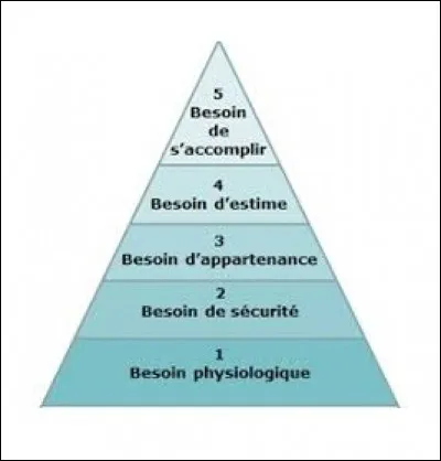 Société - Quelle pyramide représente la hiérarchisation des besoins ?