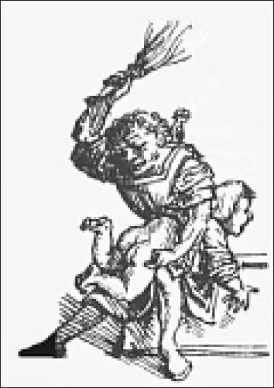 Vers 7 ans, l'enfant entre à l'école et découvre de nouveaux outils comme les manuels (Donat). L'emploi des châtiments est également plus courant, comme les verges. 
Quel auteur du XIIe, s'est fait "fesser" ?