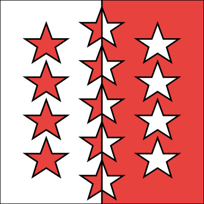 Qu'est-ce que les 13 étoiles sur le drapeau du Valais représentent