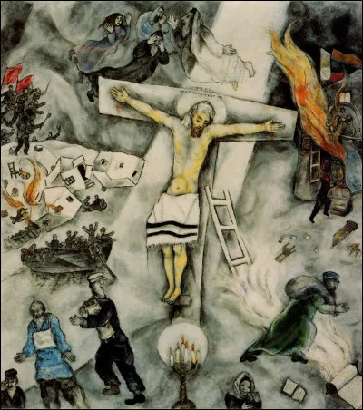 Où est exposé le tableau "La Crucifixion blanche" ?