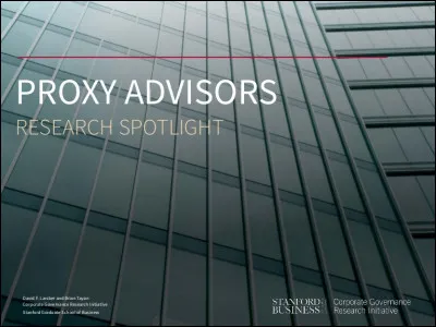 Que sont les proxy advisors ?