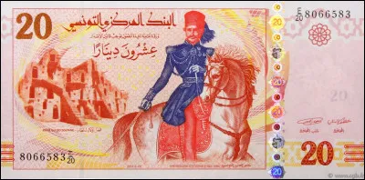 Quel ministre de Mohamed Bey puis de Sadok Bey, représenté sur les billets de 20 dinars tunisiens, est nommé ministre de la Marine en 1857 ?