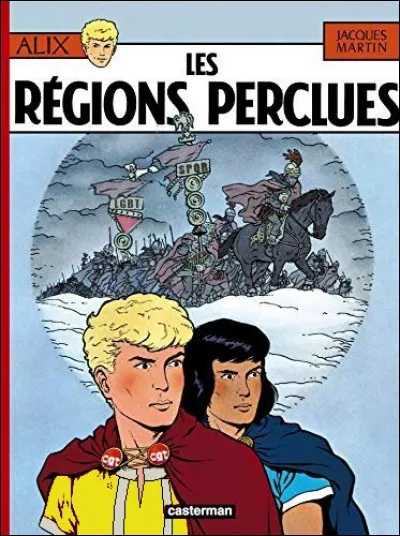 Album n°6 > L'histoire mêle César, Pompée et l'épée de Brennus. Sur l'image, 2 erreurs et le titre à retrouver. (2 cases à cocher)