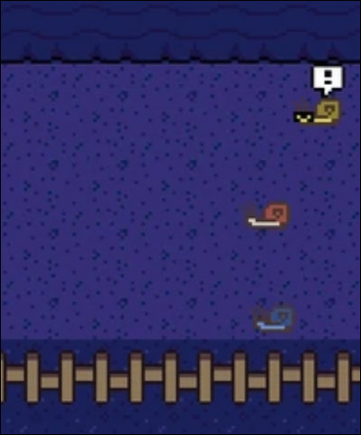 Avec qui Frisk fait-il une course d'escargots à Waterfall (VO) ?