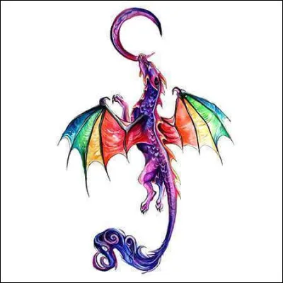 Par quelle couleur est représenté le dragon ?