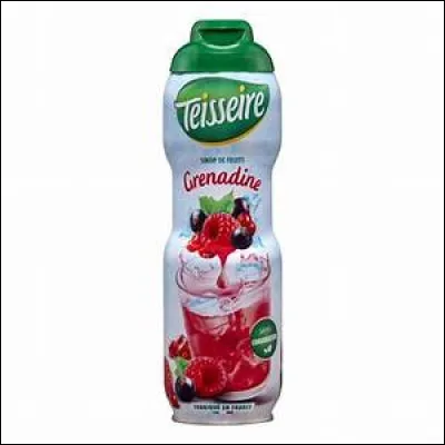 Que trouve-t-on dans le sirop de grenadine ?