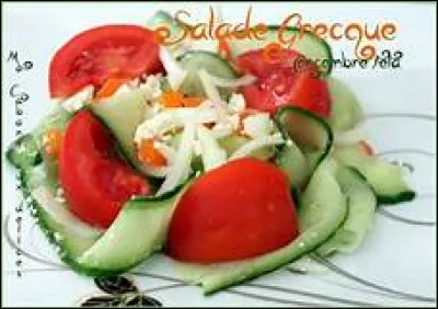 Qu'utilise-t-on pour faire la salade à la grecque ?