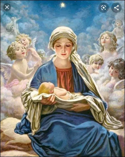 A partir du XIIème siècle, pourquoi rêvait-on de la Vierge Marie avec un manteau ou une robe bleue ?