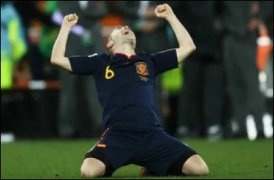Quel joueur espagnol de football et n°6 en sélection a marqué l'unique but de la finale de la Coupe du Monde 2010 ?