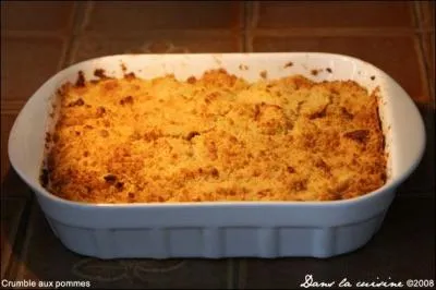 Quelle est la recette du crumble aux pommes ?