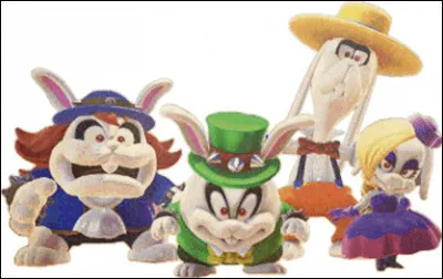 Comment s'appellent ces quatre méchants lapins ?