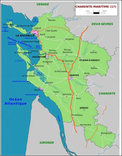 Quelle est la hauteur du point culminant de la Charente-Maritime ?