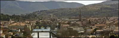 Ville de 10 000 habitants du département de l'Aude, dans la vallée de l'Aude, connue pour son vin pétillant et son nougat :
